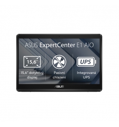 ASUS ExpertCenter/E1 AiO E1600/15,6"/1366 x 768/T/N4500/4GB/128GB SSD/UHD/bez OS/Black/2R