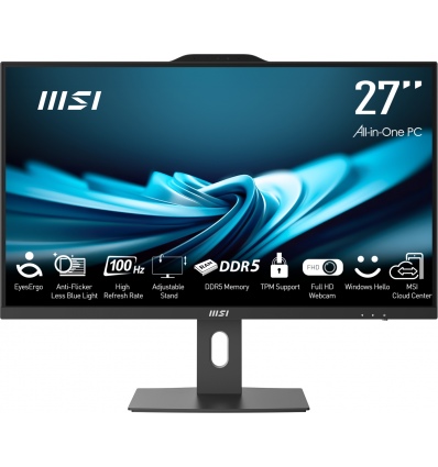 MSI PRO/AP272P 14M-640EU/27"/FHD/i3-14100/8GB/256GB SSD/UHD 730/W11H/Black/2R