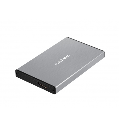 Externí box pro HDD 2,5" USB 3.0 Natec Rhino Go, šedý, hliníkové tělo