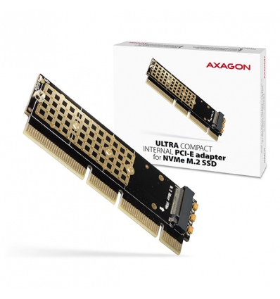 AXAGON PCEM2-1U, PCIe x16/x8/x4 - M.2 NVMe M-key slot adaptér, 1U