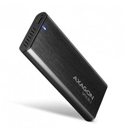 AXAGON EEM2-SBC, USB-C 3.2 Gen 2 - M.2 SATA SSD kovový RAW box, bezšroubkový