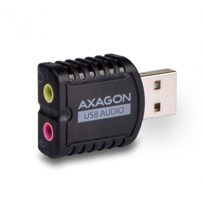 AXAGON ADA-10, USB 2.0 - externí zvuková karta MINI, 48kHz/16-bit stereo, vstup USB-A