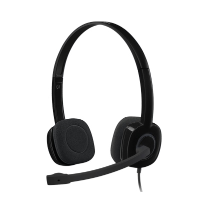 Logitech H151/Stereo/Jack/Drát/Černá