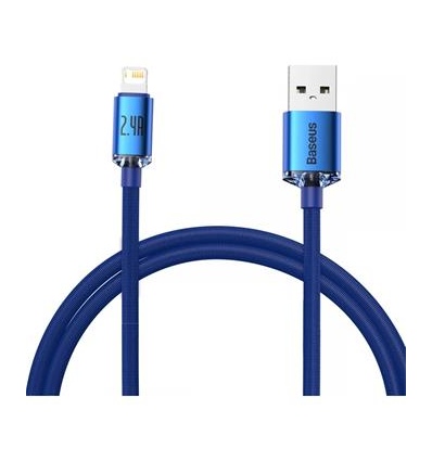 Baseus CAJY000003 Crystal Shine Series Datový Kabel USB - Lightning 20W 1,2m Blue