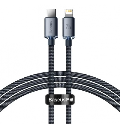 Baseus CAJY000201 Crystal Shine Series Datový Kabel USB-C - Lightning 20W 1,2m Black