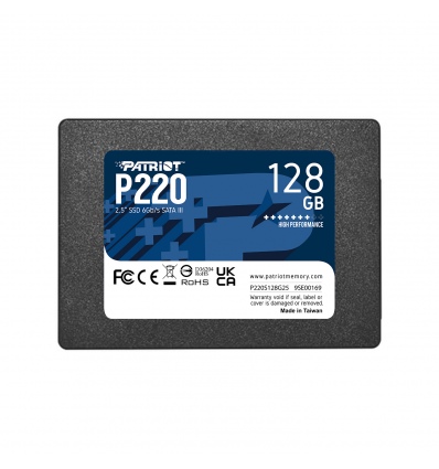 PATRIOT P220/128GB/SSD/2.5"/SATA/3R