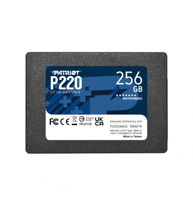 PATRIOT P220/256GB/SSD/2.5"/SATA/3R