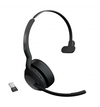 Jabra Evolve2 55/Mono/ANC/USB/BT-USB/Bezdrát/Černá