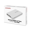 AXAGON RSS-M2SD, SATA - M.2 SATA SSD, interní 2.5" ALU box, stříbrný