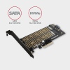 AXAGON PCEM2-D, PCIe x4 - M.2 NVMe M-key + SATA B-key slot adaptér, vč. LP