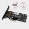 AXAGON PCEM2-D, PCIe x4 - M.2 NVMe M-key + SATA B-key slot adaptér, vč. LP