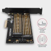 AXAGON PCEM2-D, PCIe x4 - M.2 NVMe M-key + SATA B-key slot adaptér, vč. LP