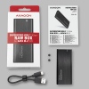 AXAGON EEM2-SBC, USB-C 3.2 Gen 2 - M.2 SATA SSD kovový RAW box, bezšroubkový