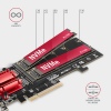 AXAGON PCEM2-ND, PCIe x8 řadič - 2x M.2 NVMe M-key slot, RAID, podpora desek bez bifurkace, vč. LP