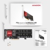 AXAGON PCEM2-ND, PCIe x8 řadič - 2x M.2 NVMe M-key slot, RAID, podpora desek bez bifurkace, vč. LP