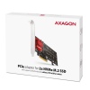 AXAGON PCEM2-ND, PCIe x8 řadič - 2x M.2 NVMe M-key slot, RAID, podpora desek bez bifurkace, vč. LP