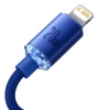 Baseus CAJY000203 Crystal Shine Series Datový Kabel USB-C - Lightning 20W 1,2m Blue