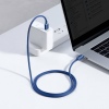 Baseus CAJY000603 Crystal Shine Series Datový Kabel USB-C - USB-C 100W 1,2m Blue