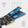 AXAGON PCES-SA4M2, PCIe řadič - 2x interní SATA 6G port + 2x SATA M.2 slot, ASM1164, SP & LP