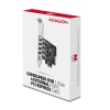 AXAGON PCEU-43RS, PCIe řadič, 4x USB 3.2 Gen 1 port, 5 Gbps, napájení z PCIe nebo SATA, SP & LP