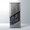 AXAGON EEM2-SB2, USB-C 3.2 Gen 2 - M.2 NVMe & SATA SSD kovový RAW box, bezšroubkový, černý