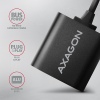 AXAGON ADA-12, USB 2.0 - externí zvuková karta, 48kHz/16-bit stereo, kovová, kabel USB-A 15 cm