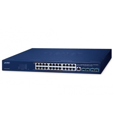 Planet GS-4210-16UP8T4X L2/L4 switch, 24x1Gb, 4x10Gb SFP+, 16x PoE++ 802.3bt + 8x PoE 420W, NMS, QoS