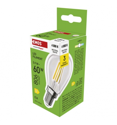 EMOS LED FLM MINI GL 5,9W(60W) 806lm E14 NW