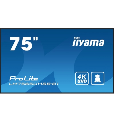 75" iiyama LH7565UHSB-B1:IPS,4K UHD,Android,24/7