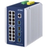 Planet IGS-6325-16T4X průmyslový L3 switch, 16x1Gb, 4x10Gb SFP+, -40~75°C, dual 9-48VDC, IP30, fanless