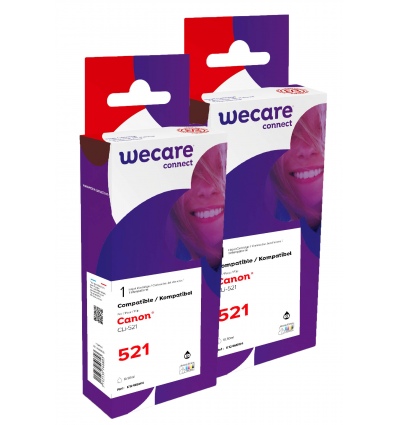 WECARE ARMOR sada ink kompatibilní s CANON CLI521BK 2x10,5ml,černá,CLI-521 BK