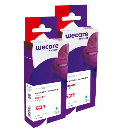 WECARE ARMOR sada ink kompatibilní s CANON CLI521C 2x10,5ml,modrá,CLI-521 C