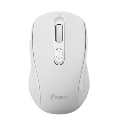 C-TECH WLM-12WH/Ergonomická/Optická/Pro praváky/1 600 DPI/USB+BT/Bílá