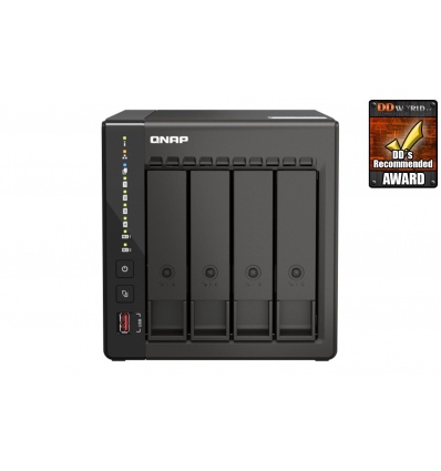 QNAP TS-453E-8G (4core 2,6GHz, 8GB RAM, 4x SATA, 2x M.2 NVMe slot, 2x HDMI 4K, 2x 2,5GbE, 4x USB)