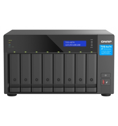 QNAP TVS-h874-i5-32G (6core 4,4GHz, ZFS, 32GB RAM, 8x SATA, 2x M.2 NVMe, 2x PCIe, 2x 2,5GbE, HDMI)