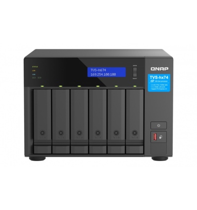 QNAP TVS-h674-i5-32G (6core 4,4GHz, ZFS, 32GB RAM, 6x SATA, 2x M.2 NVMe, 2x PCIe, 2x 2,5GbE, HDMI)