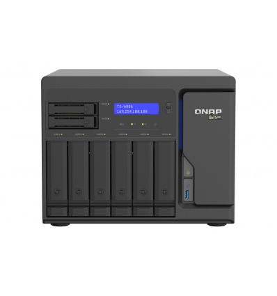 QNAP TS-h886-D1602-8G (Xeon 3,2GHz, ZFS, 8GB ECC RAM, 6x3,5"+2x 2,5", 2xPCIe, 4x 2,5GbE, 2xM.2 NVMe)