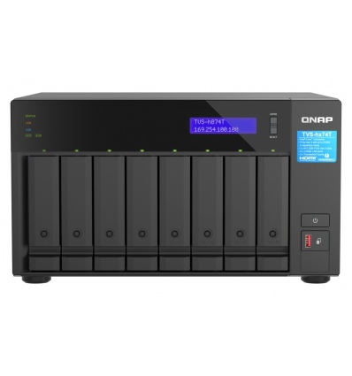 QNAP TVS-h874T-i9-64G (16core, ZFS, 64GB RAM, 8x SATA, 2x M.2 NVMe, 2x 2,5GbE, 2x Thunderbolt 4)