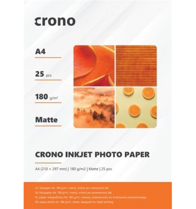 Crono PHPM4A, fotopapír matný, A4, 180g, 25ks