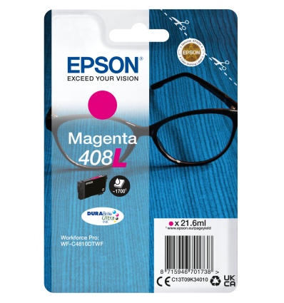 EPSON Singlepack Magenta 408L DURABrite Ultra Ink