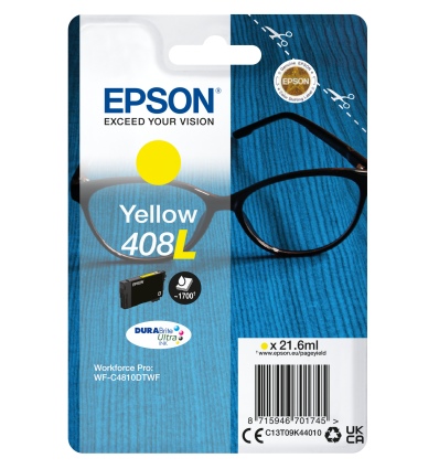 EPSON Singlepack Yellow 408L DURABrite Ultra Ink