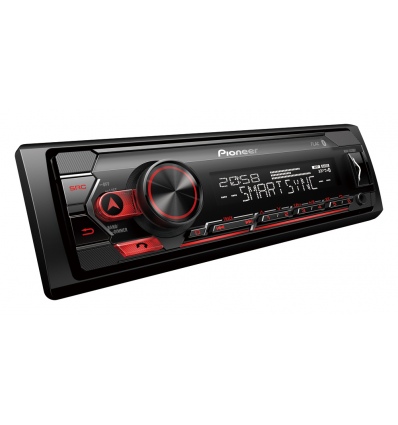 Pioneer MVH-S320BT autorádio s USB a Bluetooth červené