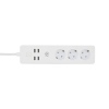 Tellur WiFi Smart Power Strip, 3x zásuvka, 4x USB 4A, 2200W, 10A, 1.8m, bílá