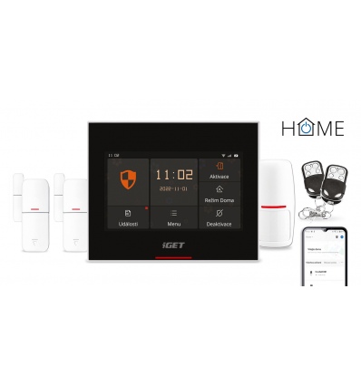 iGET HOME X5 - Inteligentní Wi-Fi/GSM alarm, v aplikaci i ovládání IP kamer a zásuvek, Android, iOS