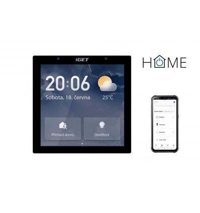 iGET HOME GW6 Control 4" LCD Gateway - brána Wi-Fi/Bluetooth/Zigbee 3.0, Philips HUE,Tuya,Andr,iOS