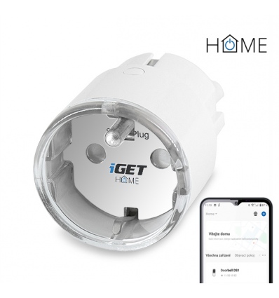 iGET HOME Power 1 - WiFi chytrá zásuvka 230V, samostatná, měření spotřeby, 3680W, 16 A