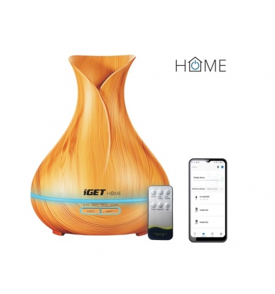 iGET HOME Aroma Diffuser AD500 - chytrý aromadifuzér, barevné LED podsvícení, aplikace, ovladač