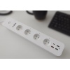 iGET HOME Power 4 USB - WiFi chytrá prodlužka 4x 230V + 4x USB, samostatná, měření spotřeby, 3680W