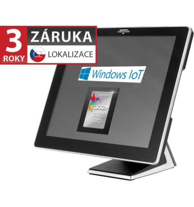 AerPOS PP-9667CV, 17", i3, 8GB, 120GB SSD, Win 10 IoT. kap., bez rámeč.