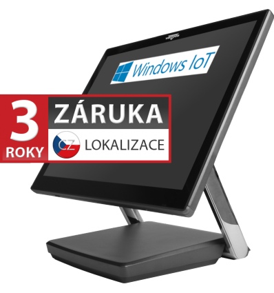 XPOS XP-3685,15"4:3 LCD LED,400 cd/m2,Cel.3965U,4GB RAM,120GB M.2 SSD,Win10 IoT Ent.2019,kap.,šedá